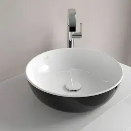 Умивальник Artis Villeroy & Boch 417943BCT8 Coal Black — деталь крупним планом