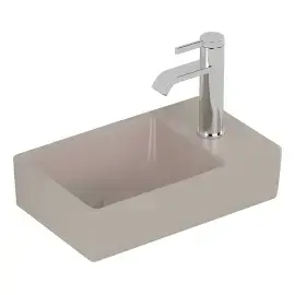Умивальник Avento Villeroy & Boch 43003LAM Almond CeramicPlus — вид на білому тлі