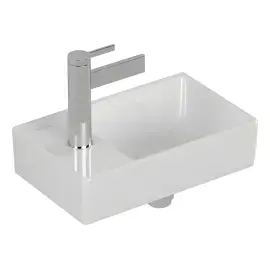 Умивальник Avento Villeroy & Boch 43003RR1 Alpine White CeramicPlus — вид на білому тлі
