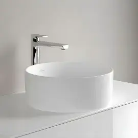 Умывальник Collaro Villeroy & Boch 4A1840RW White Alpin — деталь крупным планом