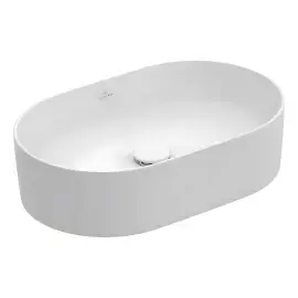 Умивальник Collaro Villeroy & Boch 4A1956RW Stone White CeramicPlus — вид на білому тлі