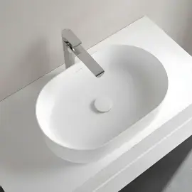 Умивальник Collaro Villeroy & Boch 4A1956RW Stone White CeramicPlus — вид згори