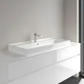 Умивальник Collaro Villeroy & Boch 4A331G01 Alpine White — деталь крупним планом