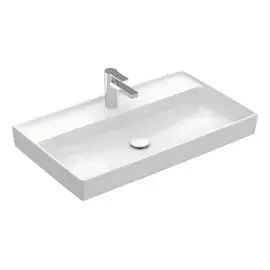Умивальник Collaro Villeroy & Boch 4A3380R1 Alpine White CeramicPlus — вид на білому тлі