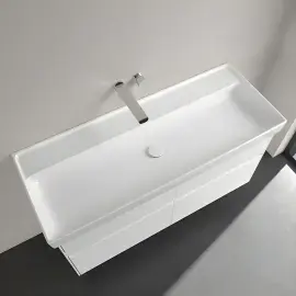 Умивальник Collaro Villeroy & Boch 4A33C3R1 Alpine White CeramicPlus — бічний ракурс