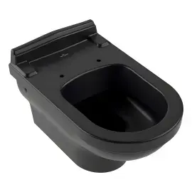 Унітаз Hommage Villeroy & Boch 6661B0R7 Pure Black CeramicPlus — вид спереду