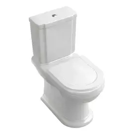 Унітаз-компакт Hommage Villeroy & Boch 666210R1 + 772111R1 White Alpin CeramicPlus — вид на білому тлі