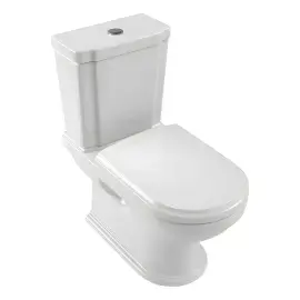 Унітаз-компакт Hommage Villeroy & Boch 666210R1 + 772111R1 White Alpin CeramicPlus — вид спереду
