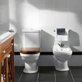 Унітаз-компакт Hommage Villeroy & Boch 666210R1 + 772111R1 White Alpin CeramicPlus — вид згори