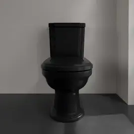 Унітаз-компакт Hommage Villeroy & Boch 666210R7 + 772111R7 Pure Black CeramicPlus — вид згори