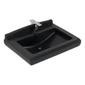Умивальник Hommage Villeroy & Boch 710175R7 Pure Black CeramicPlus — вид на білому тлі
