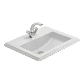 Умивальник Hommage Villeroy & Boch 710263R1 Alpine White CeramicPlus — вид на білому тлі
