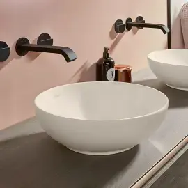 Умивальник Loop & Friends Villeroy & Boch 4A4500AM Almond CeramicPlus — вид згори