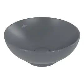 Умивальник Loop & Friends Villeroy & Boch 4A4500i4 Graphite CeramicPlus — вид на білому тлі
