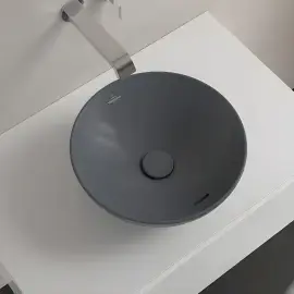 Умивальник Loop & Friends Villeroy & Boch 4A4500i4 Graphite CeramicPlus — вид спереду