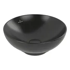 Умивальник Loop & Friends Villeroy & Boch 4A4500S5 Ebony CeramicPlus — вид на білому тлі