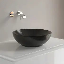 Умивальник Loop & Friends Villeroy & Boch 4A4500S5 Ebony CeramicPlus — бічний ракурс