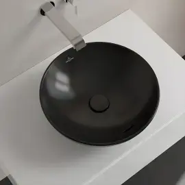 Умивальник Loop & Friends Villeroy & Boch 4A4600S5 Ebony CeramicPlus — вид спереду