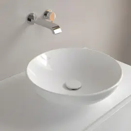 Умивальник Loop & Friends Villeroy & Boch 4A460101 Alpine White — деталь крупним планом