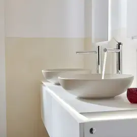 Умивальник Loop & Friends Villeroy & Boch 4A4601AM Almond CeramicPlus — вид згори