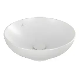 Умивальник Loop & Friends Villeroy & Boch 4A4601RW Stone White CeramicPlus — вид на білому тлі