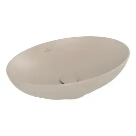 Умивальник Loop & Friends Villeroy & Boch 4A4701AM Almond CeramicPlus — вид на білому тлі