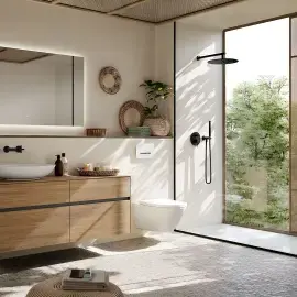 Умивальник Loop & Friends Villeroy & Boch 4A4701RW Stone White CeramicPlus — бічний ракурс