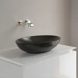 Умивальник Loop & Friends Villeroy & Boch 4A4701S5 Ebony CeramicPlus — бічний ракурс