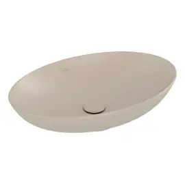 Умивальник Loop & Friends Villeroy & Boch 4A4800AM Almond CeramicPlus — вид на білому тлі