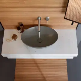 Умивальник Loop & Friends Villeroy & Boch 4A4800i4 Graphite CeramicPlus — бічний ракурс