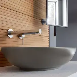 Умивальник Loop & Friends Villeroy & Boch 4A4800i4 Graphite CeramicPlus — вид ззаду