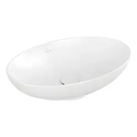 Умивальник Loop & Friends Villeroy & Boch 4A4800RW Stone White CeramicPlus — вид на білому тлі