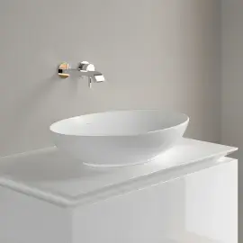 Умивальник Loop & Friends Villeroy & Boch 4A4800RW Stone White CeramicPlus — вид згори