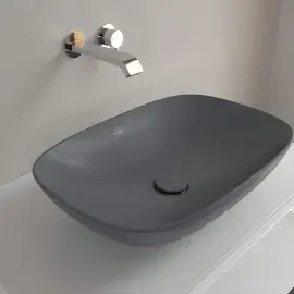 Умивальник Loop & Friends Villeroy & Boch 4A4900i4 Graphite CeramicPlus — ракурс 3/4