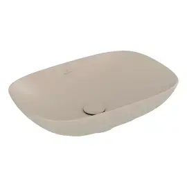 Умивальник Loop & Friends Villeroy & Boch 4A4901AM Almond CeramicPlus — вид на білому тлі