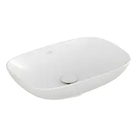 Умивальник Loop & Friends Villeroy & Boch 4A4901RW Stone White CeramicPlus — вид на білому тлі