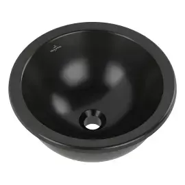 Умивальник Loop & Friends Villeroy & Boch 4A5201R7 Pure Black CeramicPlus — вид ззаду