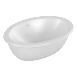 Умивальник Loop & Friends Villeroy & Boch 4A5401RW Stone White CeramicPlus — вид на білому тлі