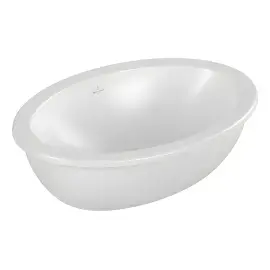 Умивальник Loop & Friends Villeroy & Boch 4A5501RW Stone White CeramicPlus — вид на білому тлі
