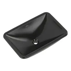 Умивальник Loop & Friends Villeroy & Boch 4A5701R7 Pure Black CeramicPlus — ракурс 3/4