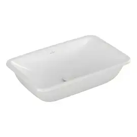 Умивальник Loop & Friends Villeroy & Boch 4A5801RW Stone White CeramicPlus — вид на білому тлі