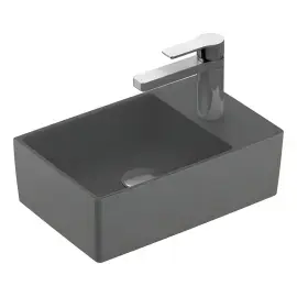 Умивальник Memento 2.0 Villeroy & Boch 432340I4 Graphite CeramicPlus — вид на білому тлі