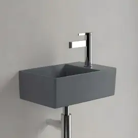 Умивальник Memento 2.0 Villeroy & Boch 432340I4 Graphite CeramicPlus — бічний ракурс