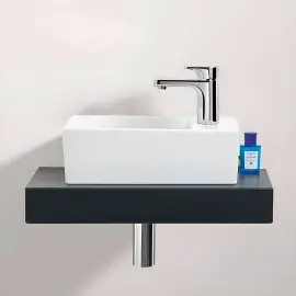 Умивальник Memento 2.0 Villeroy & Boch 43234G01 Alpine White — вид спереду