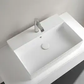Умивальник Memento 2.0 Villeroy & Boch 4A0760R1 Alpine White CeramicPlus — ракурс 3/4