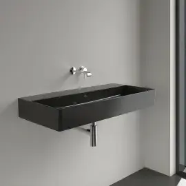 Умивальник Memento 2.0 Villeroy & Boch 4A221FR7 Pure Black CeramicPlus — бічний ракурс