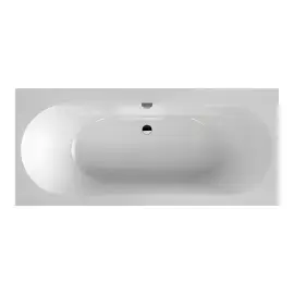 Ванна Oberon 2.0 Villeroy & Boch UBQ180OBR2DV-RW Stone White 180 х 80 см — вид на білому тлі