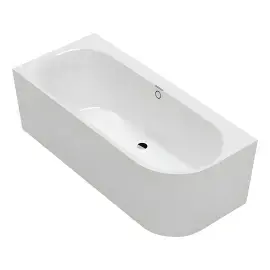 Ванна Oberon 2.1 Villeroy & Boch UBQ180OBN9CL00VD-RW White Alpin — вид на белом фоне