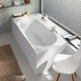 Ванна Oberon Villeroy & Boch UBQ180OBE2V-01 Alpine White 180 х 80 см — вид спереду