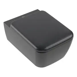 Унітаз Skyla Villeroy & Boch 4682CLR7 Pure Black CeramicPlus — вид на білому тлі